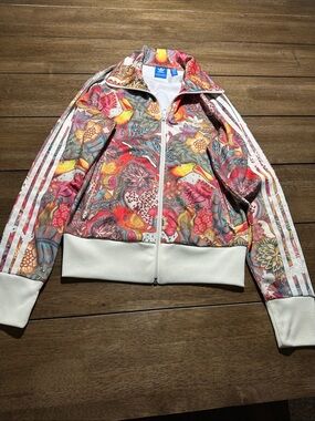 Adidas Women's Floral Multicolor Track Jacket